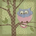 thumbnail image 2 of Brent, Paul 20x20 Gold Ornate Wood Framed with Double Matting Museum Art Print Titled - Pastel Fantasy Owls III, 2 of 4
