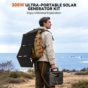 300W portable power station, 259Wh Solar Generator, RVs, hiking, and as a home emergency backup power source.