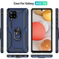 thumbnail image 2 of for Galaxy A42 5G Case,with HD Screen Protector,[Military Grade] Ring Car Mount Kickstand Hybrid Hard PC Soft TPU Shockproof Protective Case for Samsung Galaxy A42 5G (Blue), 2 of 12