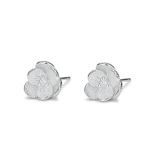 Fashion Rose Flower Small Stud Earrings Sterling Silver Tiny Cartilage Tragus Earring Piercing for Women