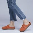 thumbnail image 2 of Women's Casual Canvas Flat Slip-on Sneaker Comfort Flat Shoes Orange shikongkuajing, 2 of 7