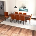 thumbnail image 6 of Adem 9-Piece Modern Solid Wood Walnut Dining Room & Kitchen Table and Chair Set, 6 of 6