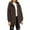 Coffee, variant on Women's Fleece Jackets Hooded Zip Up Faux Shearling Fluffy Teddy Jacket Coat,Black,XL