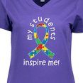thumbnail image 4 of Inktastic Autism Special Education Teacher Ribbon Women's V-Neck T-Shirt, 4 of 5