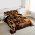 thumbnail image 4 of Homewish Wild Wolves Deer Full Size Comforter Sets,Boho Aztec Tribal Bedding Comforter Set,Jungle Animal Bedding Sets For Boys Kids,Breathable Home Decor Reversible,3 Pieces, 4 of 9