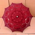 thumbnail image 3 of Shooting Props Decorative Umbrella for Photography and Events with Lace Pattern Wooden Handle 82cm Diameter Prop Accessory for Weddings Dancing and Stage, 3 of 7
