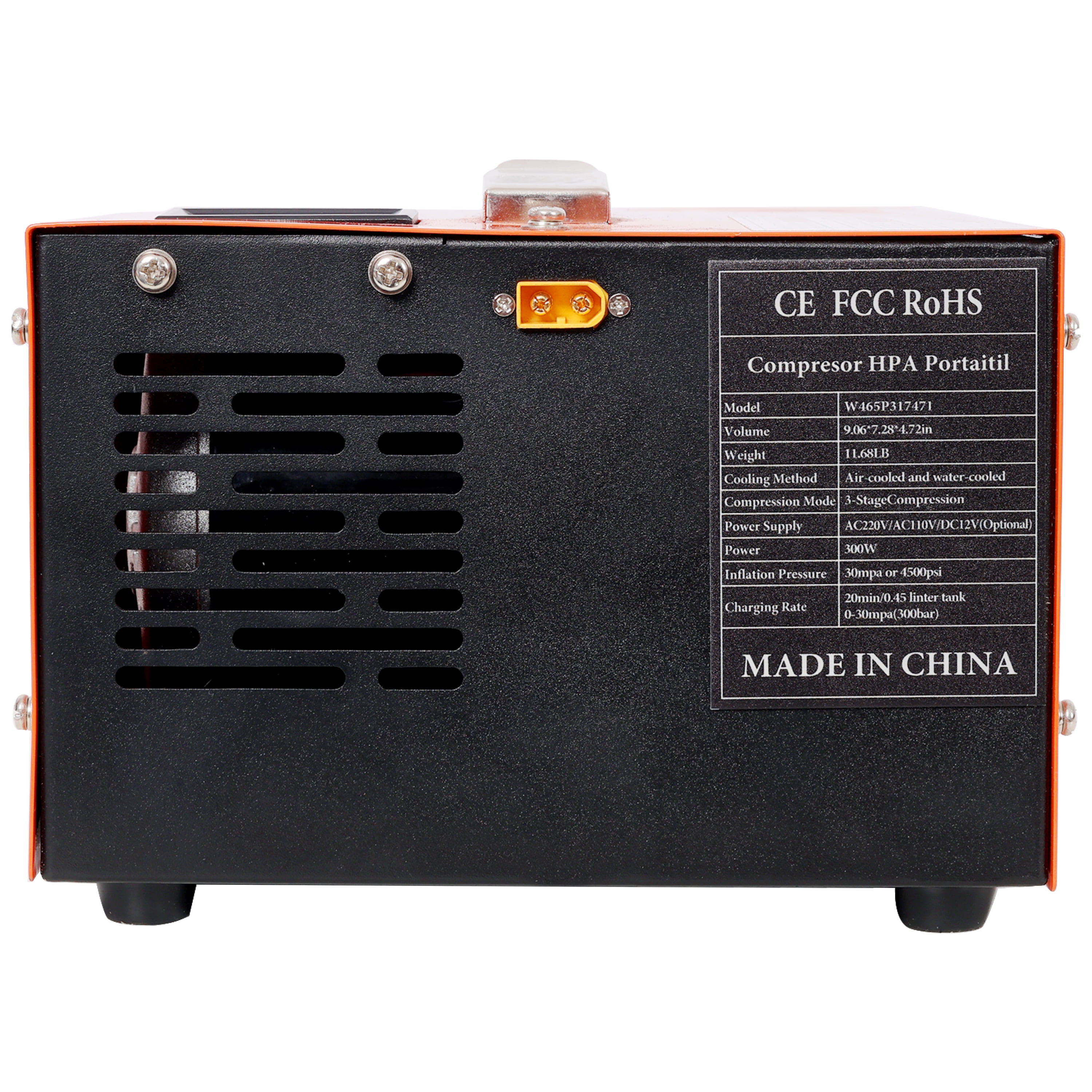 PCP Air Compressor 12V DC, PCP Compressor 4500 Psi, Paintball 30MPa Portable PCP Air Compressor, Rifle Pump 110V AC, High Pressure Pump Scuba Tank Compressor Pump