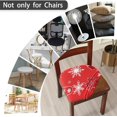 thumbnail image 4 of Christmas Decoration Chair Covers set of 4 Stretch Printed Chair Covers for Dining Room Removable Washable Chair Protector Cushion Slipcovers for Kitchen Office, 4 of 6