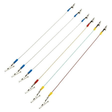 

NUOLUX 6pcs Dental Ball Chain Clips Flexible Napkin Holder (Random Color)