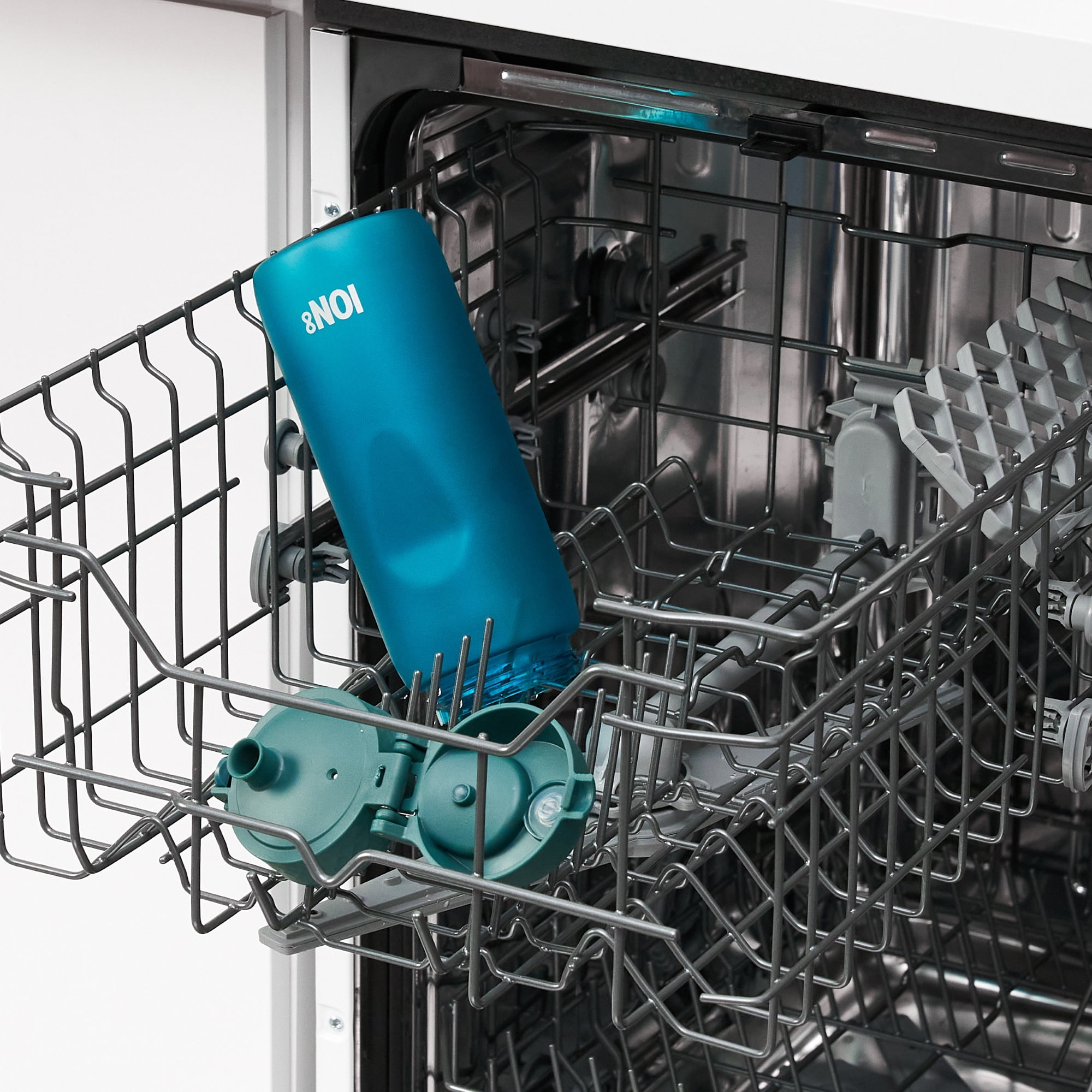 ION8 Leak Proof Flip-Top Sports Water Bottle, BPA Free, Dishwasher-Safe, Aqua, 750ml (24oz)