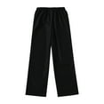 thumbnail image 3 of Guluxicc Girls Pants Casual Active Fleece Wide Leg Pants Elastic Waist Palazzo Trousers Sizes 8-12 Years, 3 of 6