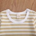 thumbnail image 5 of Baby Romper  Striped Pattern Long Sleeve Round Neck Button Closure Jumpsuit, 5 of 5