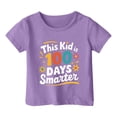thumbnail image 4 of Girls Kids T Shirts 2026 Cute 100 Days Of School Printed Short Sleeve Pullover Tops Loose Comfy Pullover Casual School Wear Tees, 4 of 4