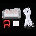 thumbnail image 2 of Cute de 3 teclas RGB LED Programable Acrílico Una mano Transparente Keycap USB C cable mecánico para juegos , interruptor rojo Macarena Teclado para juegos, 2 of 8