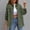 Army Green, variant on OGLCCG Women's Denim Jacket Loose Fit Perforated Long Sleeve Button Down Jean Coat Solid Color Casual Spring Outerwear with Pockets,XL,Army Green