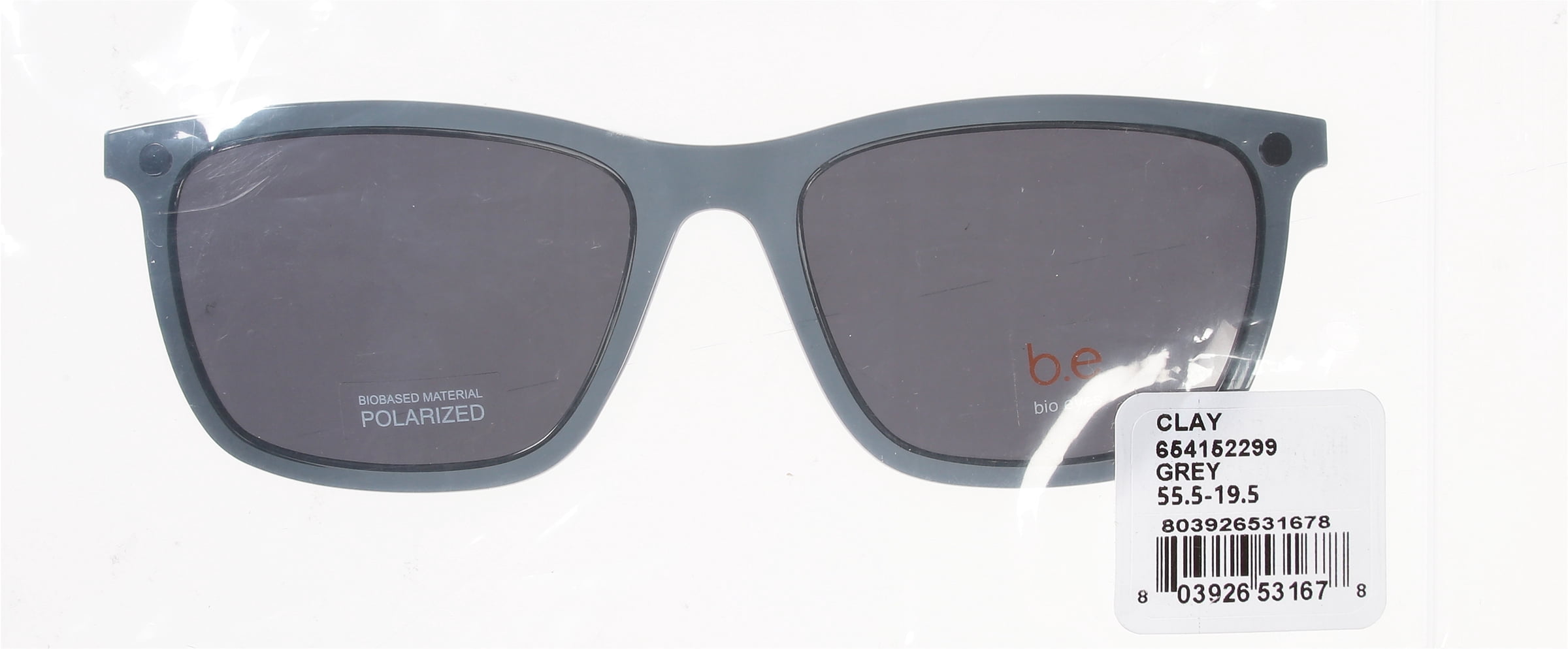 Bio Eyes Men's Clay Sunglasses Clip Only, Gray