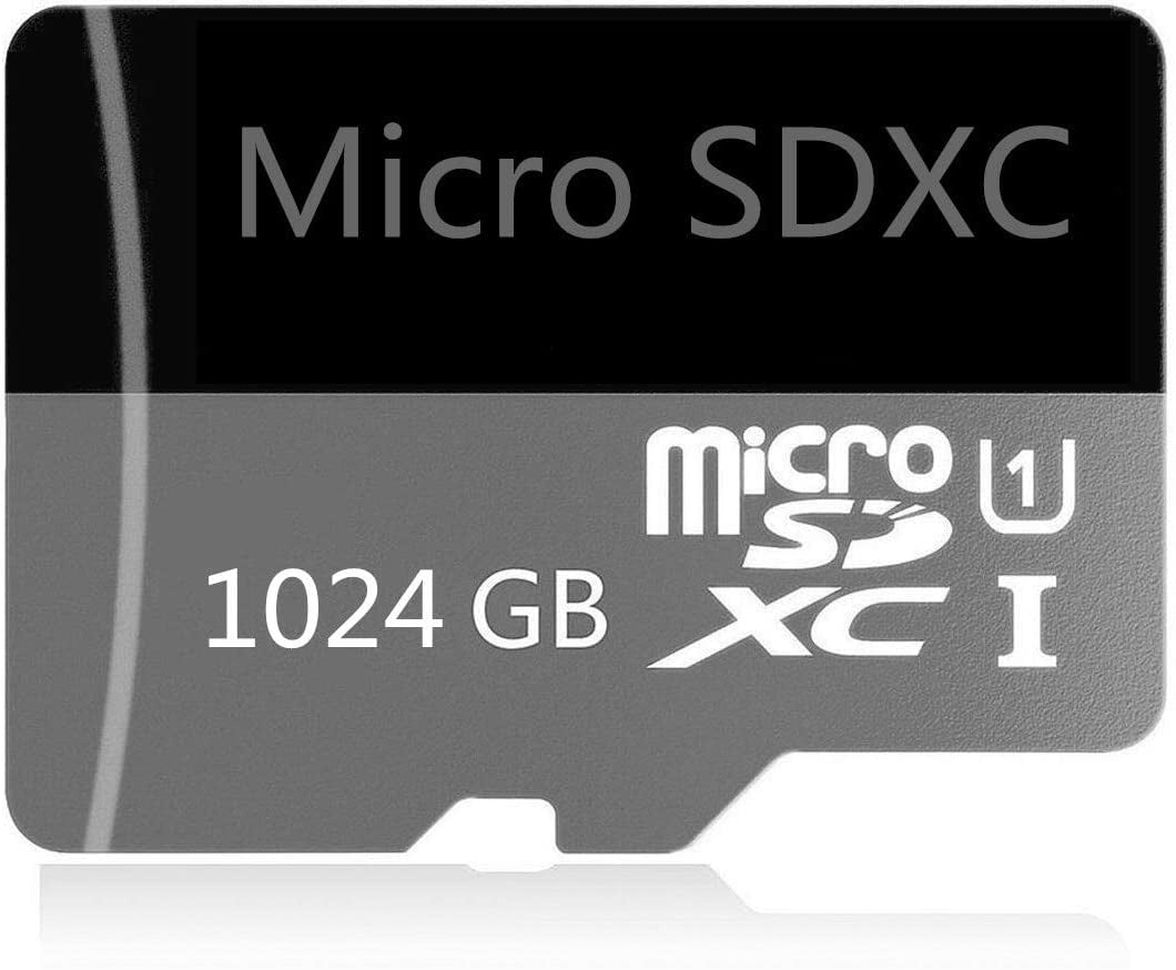 Designed for Android Smartphones 1024GB-A Tablets and Other Compatible Devices 1024GB Micro SD Card High Speed Class 10 SDXC with Free SD Adapter