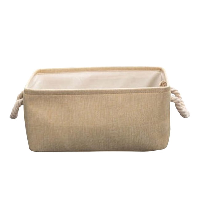 undry Canasta de Almacenamiento de Ropa Cesto de Cesta con Asas, Kids Toys Bin, Books Basket - Beige M Sunnimix Cesta de almacenamiento plegable