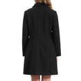 thumbnail image 3 of Abrigos Elegantes de Invierno Inspire Chic para Mujer, Chaqueta Casual con Botones, Abrigo de Guisante L Negro, 3 of 5