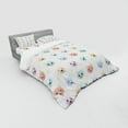 thumbnail image 3 of Ambesonne Cartoon Bedding Set 3 Pcs, Smiling Cat Muzzle, Twin XL, Multicolor, 3 of 3