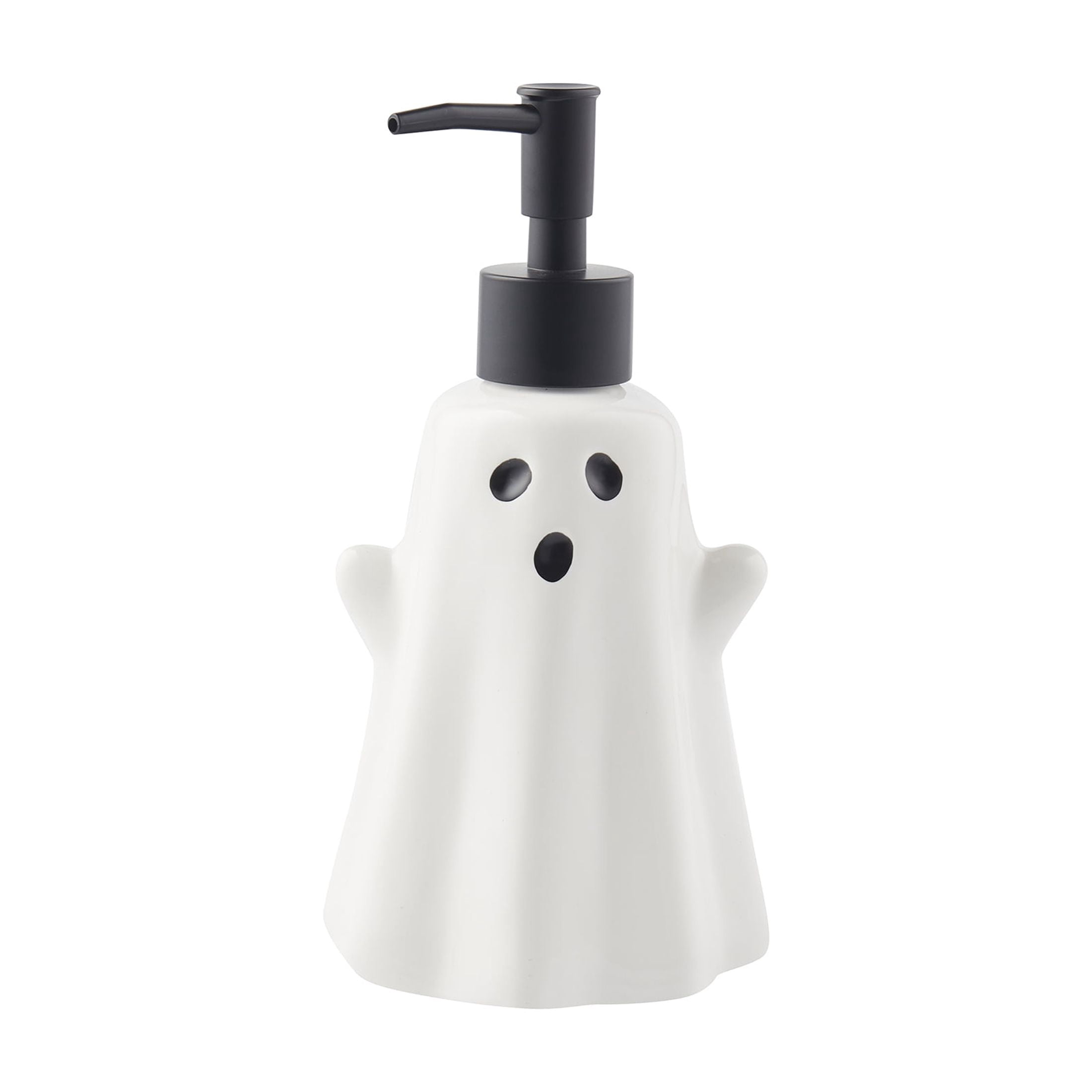 Way to Celebrate! 2-Piece Ceramic Ghost Bath Accessory Set, White