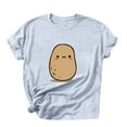 thumbnail image 2 of Babysbule Chemises en Liquidation pour Femmes Élégantes avec Imprimé Graphique, Hauts Décontractés à Manches Courtes et Col Rond, 2 of 3