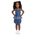 thumbnail image 2 of Wonder Nation Toddler Girls Scalloped Tank Top and Matching Shorts Set, 2-Piece, Sizes 12M-5T, 2 of 7
