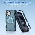 thumbnail image 2 of Dteck Magnetic Case for iPhone 16 Plus,Shockproof TPU Matte PC Case 360° Rotatable Ring Holder Kickstand Compatible with Mag Safe Back Cover,Blue, 2 of 8