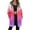 Pink, variant on Womens Zip Up Long Hoodie Jacket Lightweight Tunic Sweatshirt Open Front Cardigan