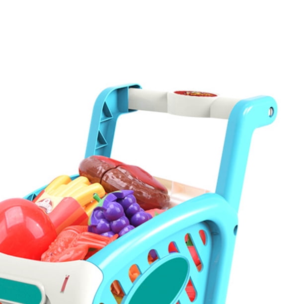 Acunny Chariot De Courses Jouet Pour Enfants – 20 Pièces, Aliments Faux – Jeu D’imitation Supermarché, éducatif 3+ Ans
