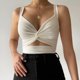 thumbnail image 3 of Gibobby Mujeres Strappy Bowknot Color sólido Sexy Strappy Hollow Out Slim Fit Chaleco espalda abierta Tirantes(Blanco,M), 3 of 5