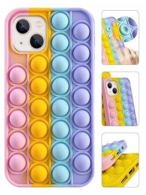 iPhone 12 Pro 5.4 Size Pink Blue Purple Rainbow Push Bubble Popper Pop It 