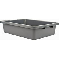 Rubbermaid FG334900GRAY Polyethylene Storage Tote: Gray, Nesting