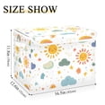 thumbnail image 5 of Yayeee Collapsible Cube Storage Bin with Lid Fabric Closet Decorative Basket with Handles, Rainbows Pattern, 5 of 7