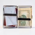 thumbnail image 4 of Vintage Cigarette Case, Metal Card and Cash Case with Easy Snap, Card Box for Credit Cards Cash ID（B）, 4 of 7