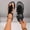 Black, variant on Women's Floral Appliqué Thong Sandals, Ankle Strap Open Toe Shoes, Plus Size Bohemian Style Comfort Footwear for Vacation White 36