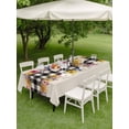thumbnail image 4 of Outdoor Tablecloth with Umbrella Hole for Patio/Picnic/Party/Camping, Colorful Flowers Waterproof Table Cloth Rectangle Table Cover Washable, Spring Floral Elegant Pastoral Rustic (60"x 102"), 4 of 8