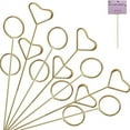 thumbnail image 3 of Event Decoration Floral Card Holder Picks 20Pcs Thickened Metal Wire Place Card Holders Photo Stick Clips for Wedding Party Table Decor, 3 of 4