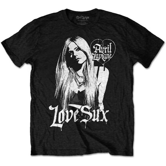 Avril Lavigne T-Shirt Adulte en Coton Love Sux