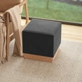 thumbnail image 4 of Seville Classics The Vineyard Collection Cork Storage Ottoman Cushioned Fabric, Padded Seat for Bedroom, Dorm, Loft, Living Room, Entryway, Hallway, Steel Grey, 15" Cube, 4 of 6