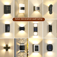 thumbnail image 1 of Luz solar nocturna para exteriores, luz de pared para jardín, impermeable, 2 LED, luz arriba y abajo, luz decorativa para exteriores, luz de pared para patio, 1 of 1