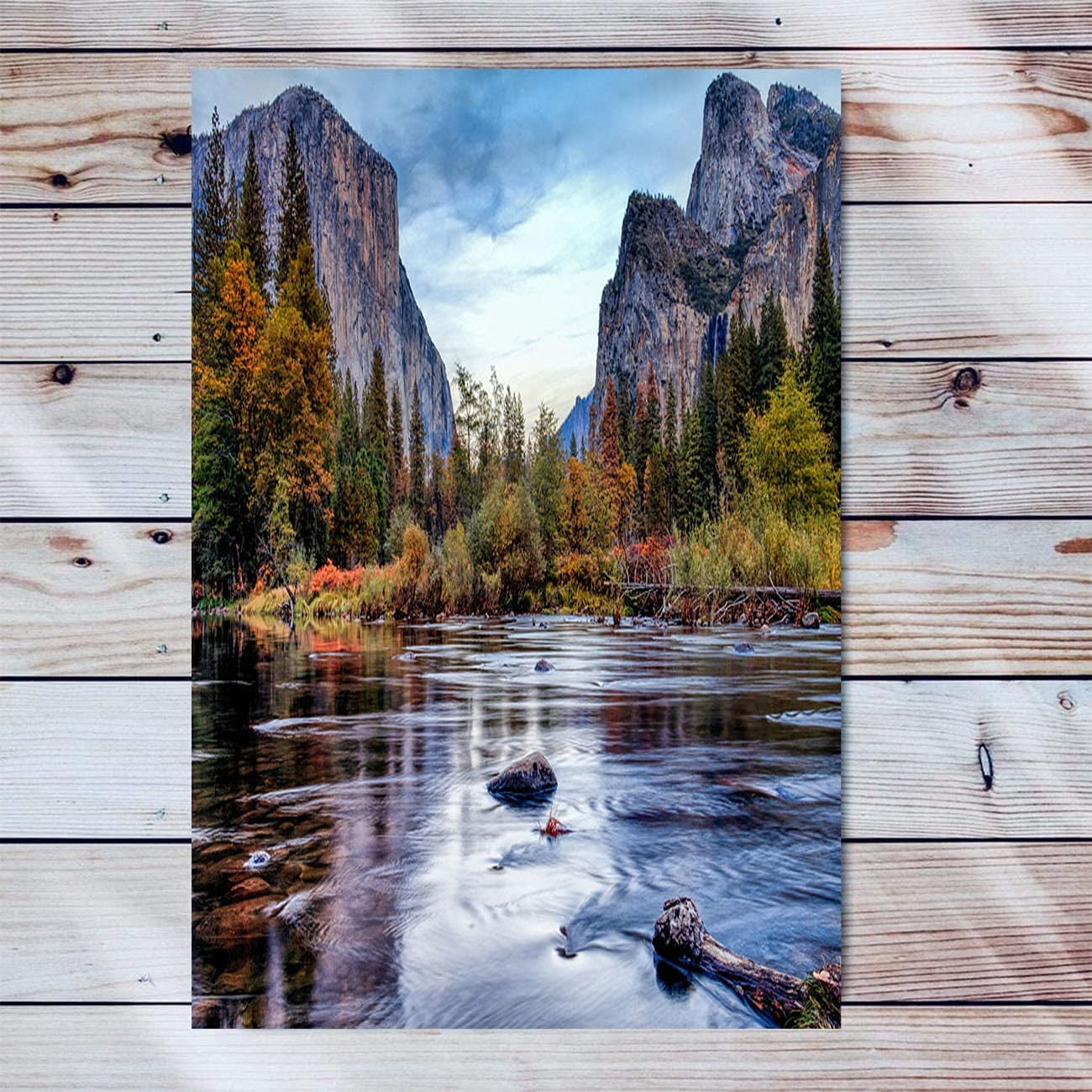 Yosemite Canvas Wall Art For Living Room Modern Artwork Yosemite Merced River El Capitan