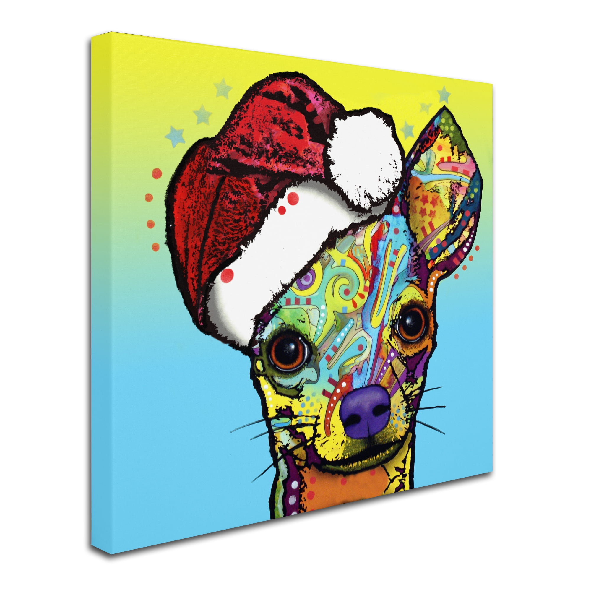 Trademark Fine Art 'Chihuahua Christmas' Canvas Art by Dean Russo