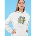 thumbnail image 2 of Christmas Bird Drawing Hoodie Women -Image by Shutterstock, Female Medium, 2 of 4