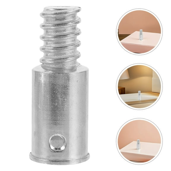 TABLZONE Broom Mop Handle Adapter Silver Iron for Secure Connection 2Pcs