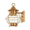 thumbnail image 6 of 2221-22 Livex Lighting Harbor - 1 Light Outdoor Wall Lantern in Coastal Style - 8 Inches wide by 11.25 Inches high-Flemish Brass Finish, 6 of 10