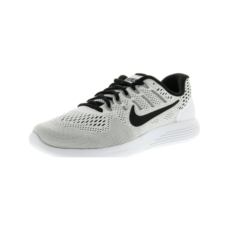Nike Men's Lunarglide 8 White / Black Ankle-High Running Shoe -