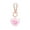 Pink, variant on Keychain Pendant Fake Rose Decor Heart Shape Eternal Flower Stainless Clip Shoulder Bag Decoration Pendant Keyring Pendant