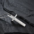 thumbnail image 2 of Colgante de collar con cruz de acero inoxidable de joyería con diseño generoso y sencillo., 2 of 5