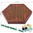 thumbnail image 3 of Tabla de madera mejorada Chinese Checkers VAMSLOVE con canicas, 3 of 7